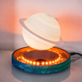 Lampara Saturno Levitante y Giratoria con Luz LED